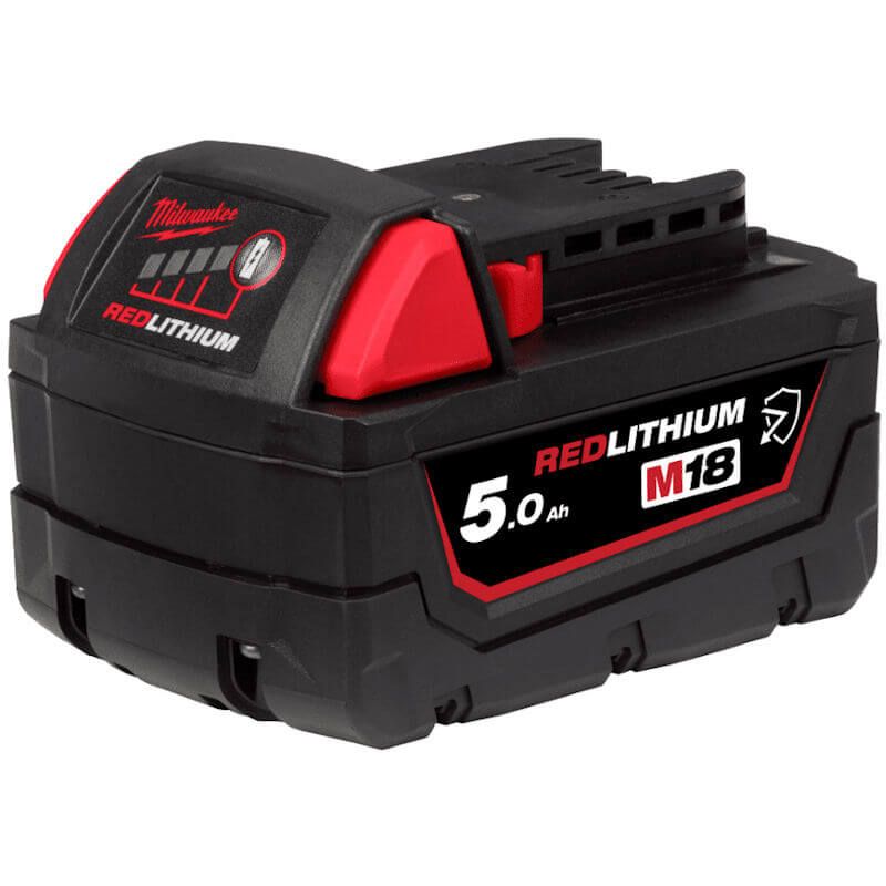 MILWAUKEE M18B5-CR M18 5.0AH RED LITHIUM-ION RESISTANT BATTERY