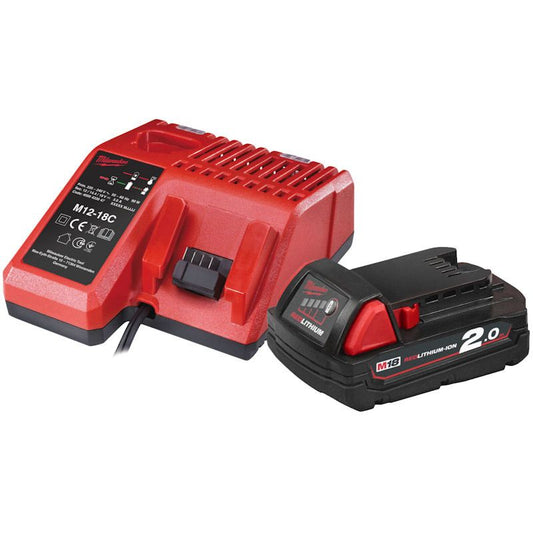 MILWAUKEE M18NRG-201 M18 2.0AH BATTERY & CHARGER PACK