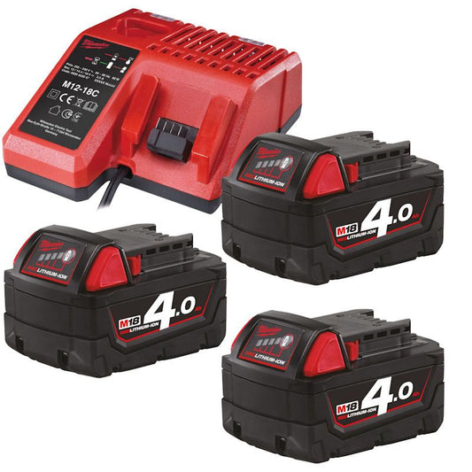 MILWAUKEE M18NRG-403 M18 4.0AH BATTERY & CHARGER PACK