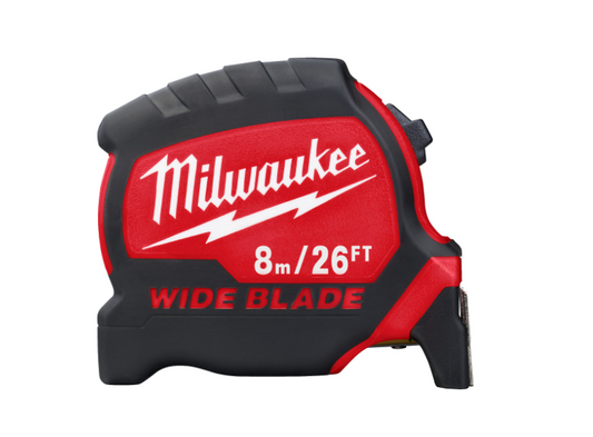 Milwaukee 8m / 26ft Wide Blade Measuring Tape  ( metric and imperial )