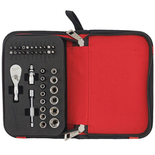 MILWAUKEE 39 PIECE 1/4" COMPACT RATCHET SET