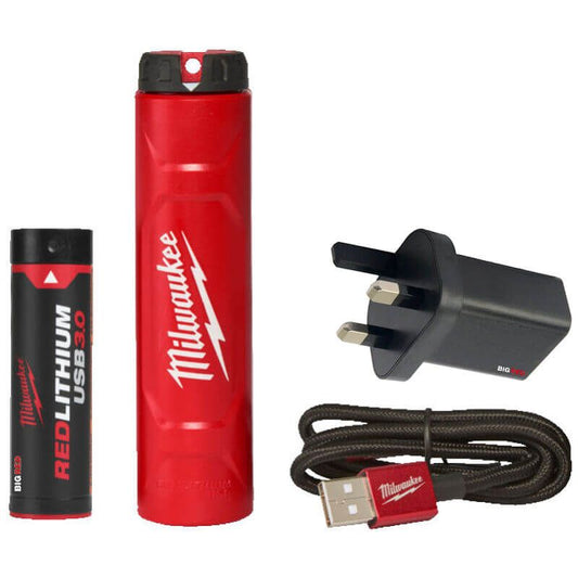 MILWAUKEE L4NRG-301 RED LITHIUM USB BATTERY & CHARGER PACK
