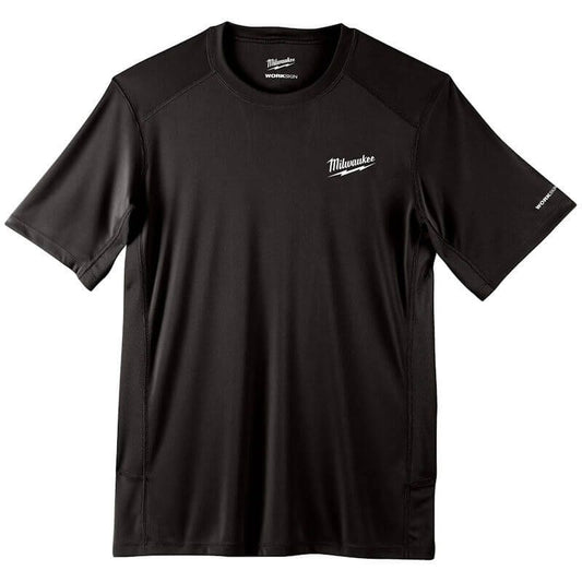 MILWAUKEE EXTRA LARGE BLACK SHORT SLEEVE WORKSKIN WARM WEATHER PERFORMANCE T-SHIRT