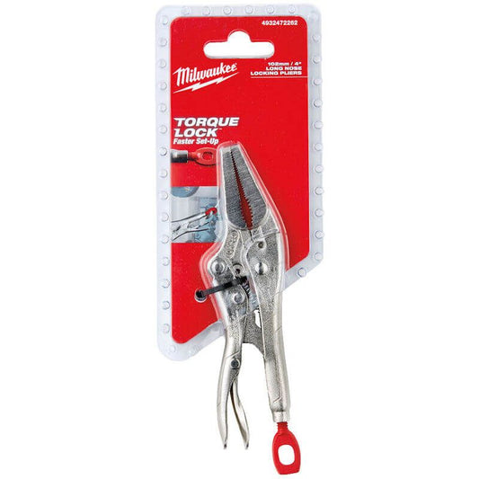 MILWAUKEE 4" TORQUE LOCK LONG NOSE LOCKING PLIERS
