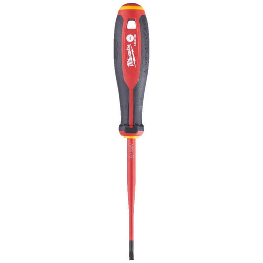 MILWAUKEE 0.8MM X 4.0MM X 100MM TRI-LOBE VDE SLOTTED SLIM SCREWDRIVER