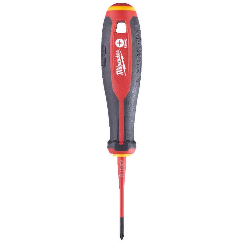 MILWAUKEE PZ0 X 60MM TRI-LOBE VDE POZI DRIVE SLIM SCREWDRIVER