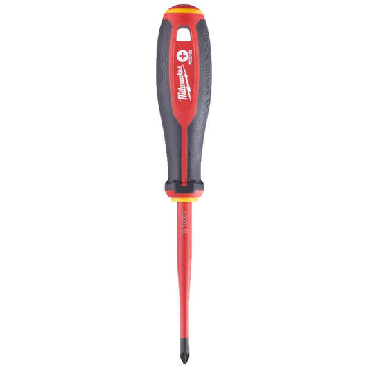 MILWAUKEE PZ2 X 100MM TRI-LOBE VDE POZI DRIVE SLIM SCREWDRIVER