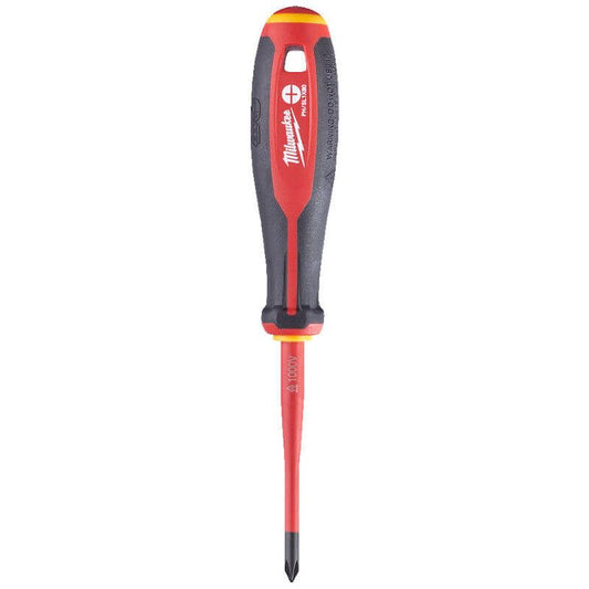 MILWAUKEE PH/SL1 X 80MM TRI-LOBE VDE PHILLIPS & SLOTTED SLIM SCREWDRIVER