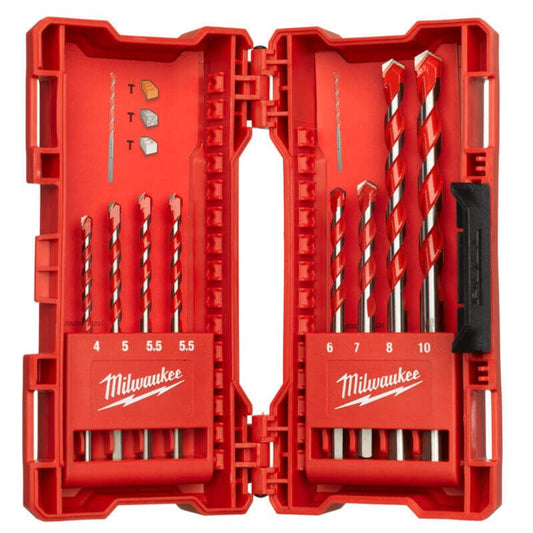 MILWAUKEE 8 PIECE PREMIUM CONCRETE DRILL BIT SET